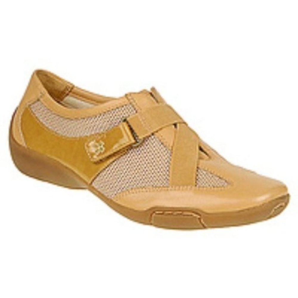 NATURALIZER Women's Size 8 Wide Tan Council Leather Shoes Sneakers Tennis